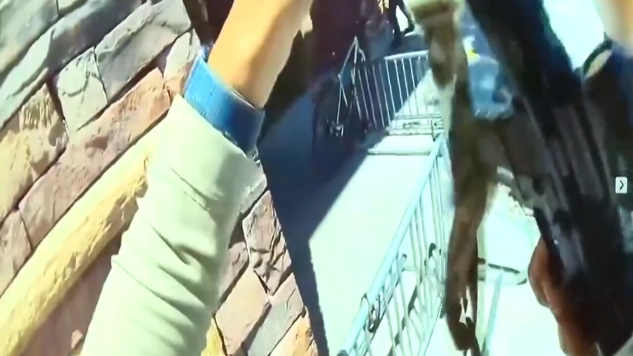 Caught on camera:Daniel Ortega fired 24 shots at LVAC before being taken down. #japdmedia #lasvegas