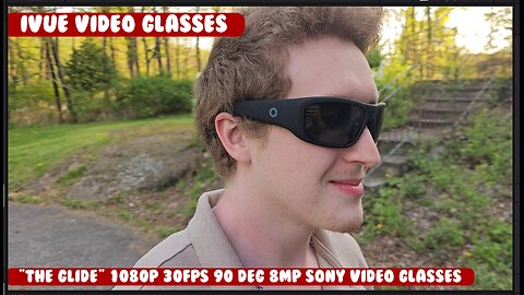 Glide 1080P 30fps HD Camera Glasses Recording Sport Sunglasses DVR Eyewear, 64GB Memory head mounted