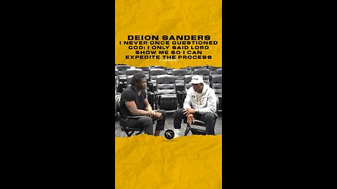 @deionsanders I never once questioned God; I only said lord show me so I can expedite the process