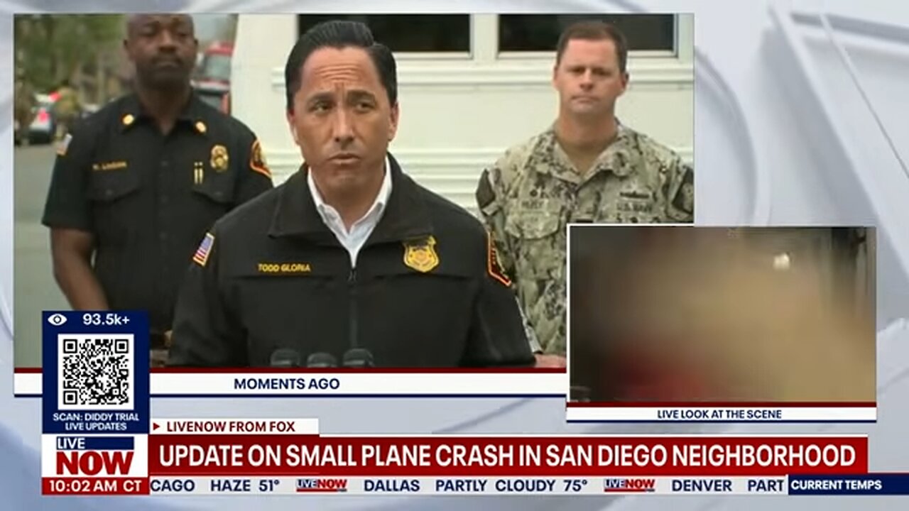 San Diego plane crash update: death toll rises, houses set on fire