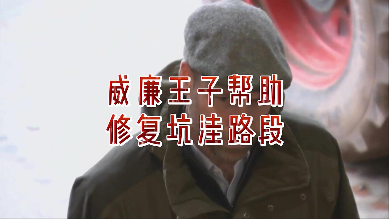 威廉王子帮助修复坑洼路段