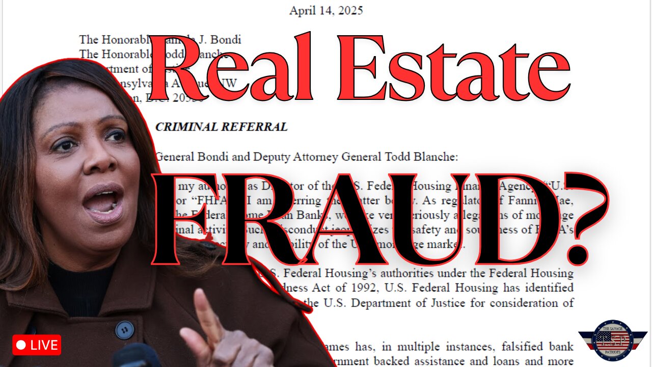 Criminal Referral for Letitia James??