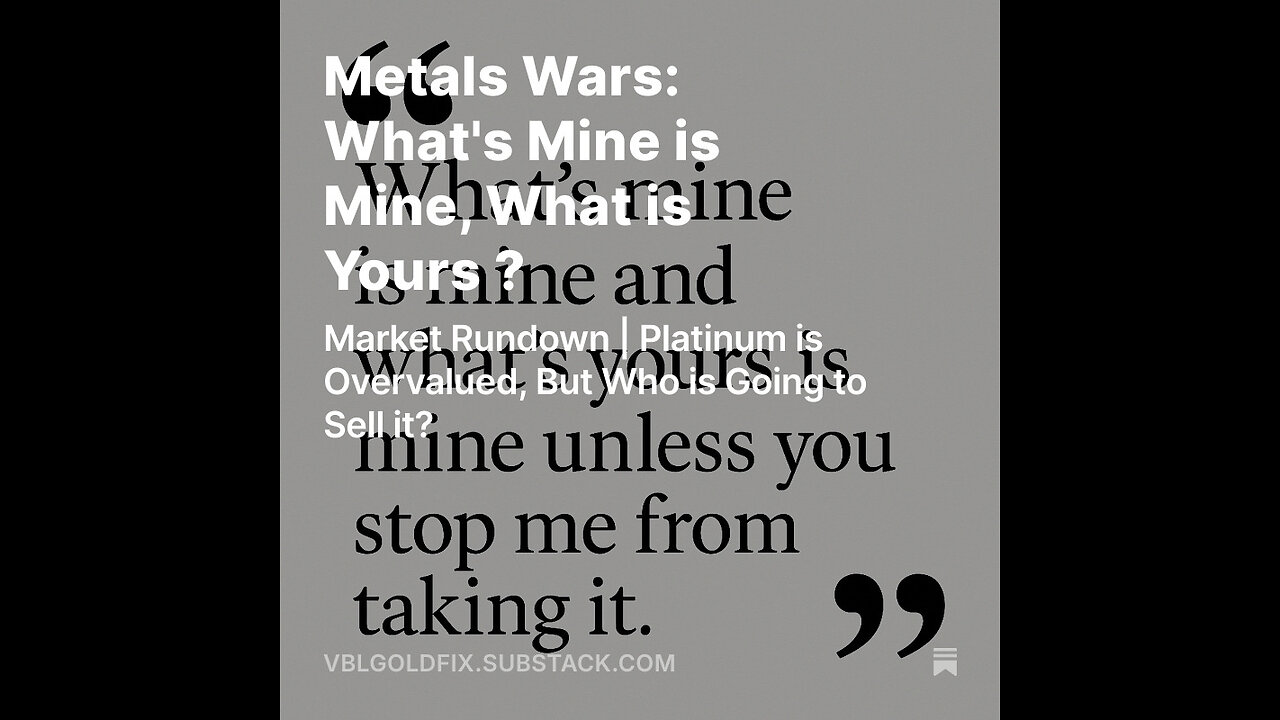 Metals Wars: What's Mine is Mine, What is Yours?