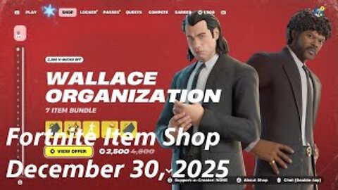 Fortnite Item Shop|December 30, 2025(*New* Wallace Organization Bundle)