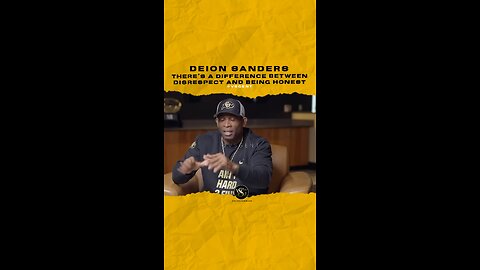 @deionsanders There’s a difference between disrespect and being honest