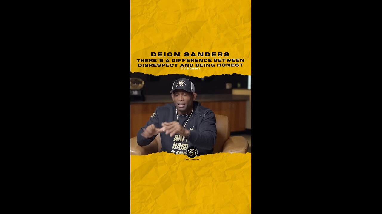 @deionsanders There’s a difference between disrespect and being honest