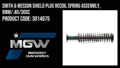 Smith & Wesson Shield Plus Recoil Spring Assembly, 9mm/.40/30SC - 3014675