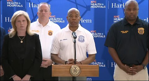 NYC Mayor Eric Adams holds press briefing after off-duty CBP officer shot