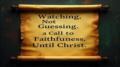 Rooted in the Word 5: Watching, Not Guessing. A Call to Faithfulness Until Christ Returns