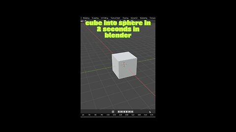 Turn a Cube into a Sphere in 2 Seconds Using Blender! 🤯💻