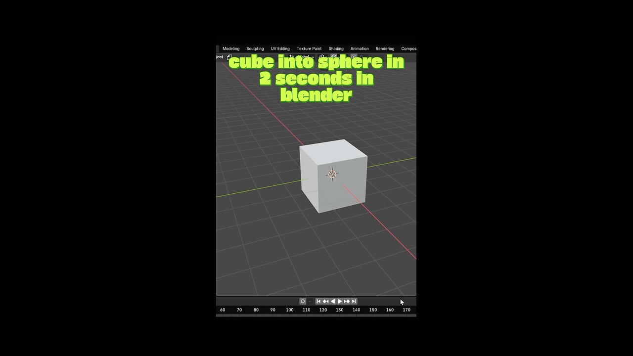 Turn a Cube into a Sphere in 2 Seconds Using Blender! 🤯💻