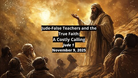 Jude-False Teachers and the True Faith: 2) A Costly Calling - Jude 1