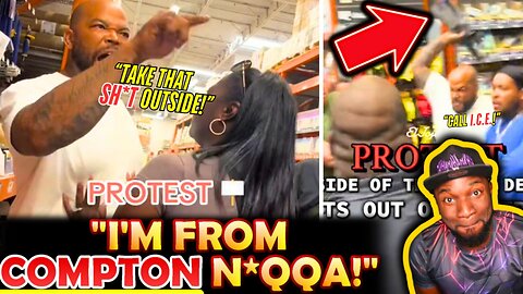 🚨"TAKE THAT SH*T OUTSIDE!" ENRAGED Black Man CONFRONTS WOKE Anti-ICE Protesters INSIDE HOME DEPOT!