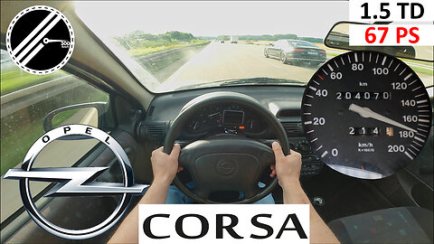 Opel Corsa B 1.5 TD | 67 PS | Top Speed Drive German Autobahn No Speed Limit POV
