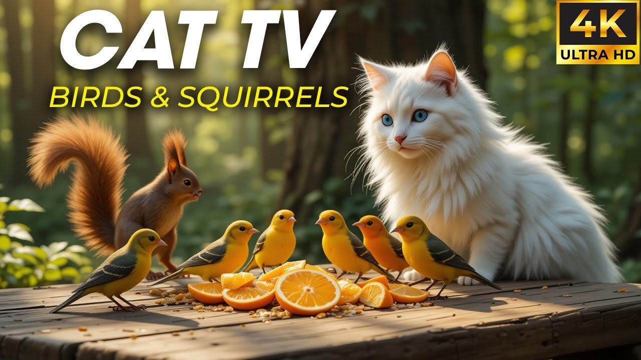 Video for Cats to Watch Bird – Nonstop Bird Movement and Sounds - CatTV Central