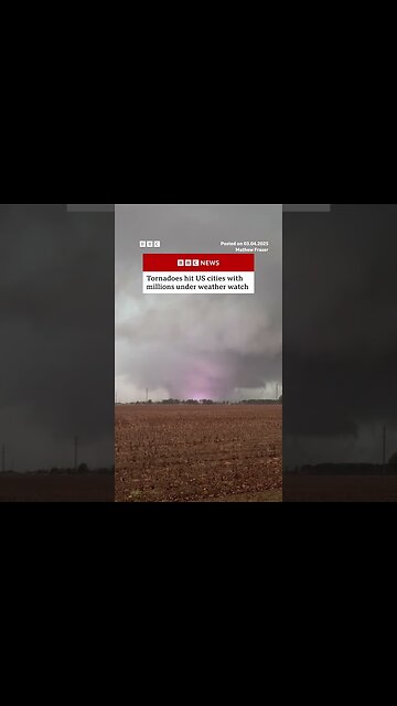 Footage shows large tornado ripping through Lake City, Arkansas. #Tornado #US