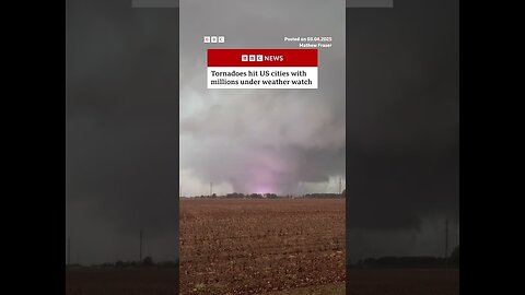 Footage shows large tornado ripping through Lake City, Arkansas. #Tornado #US