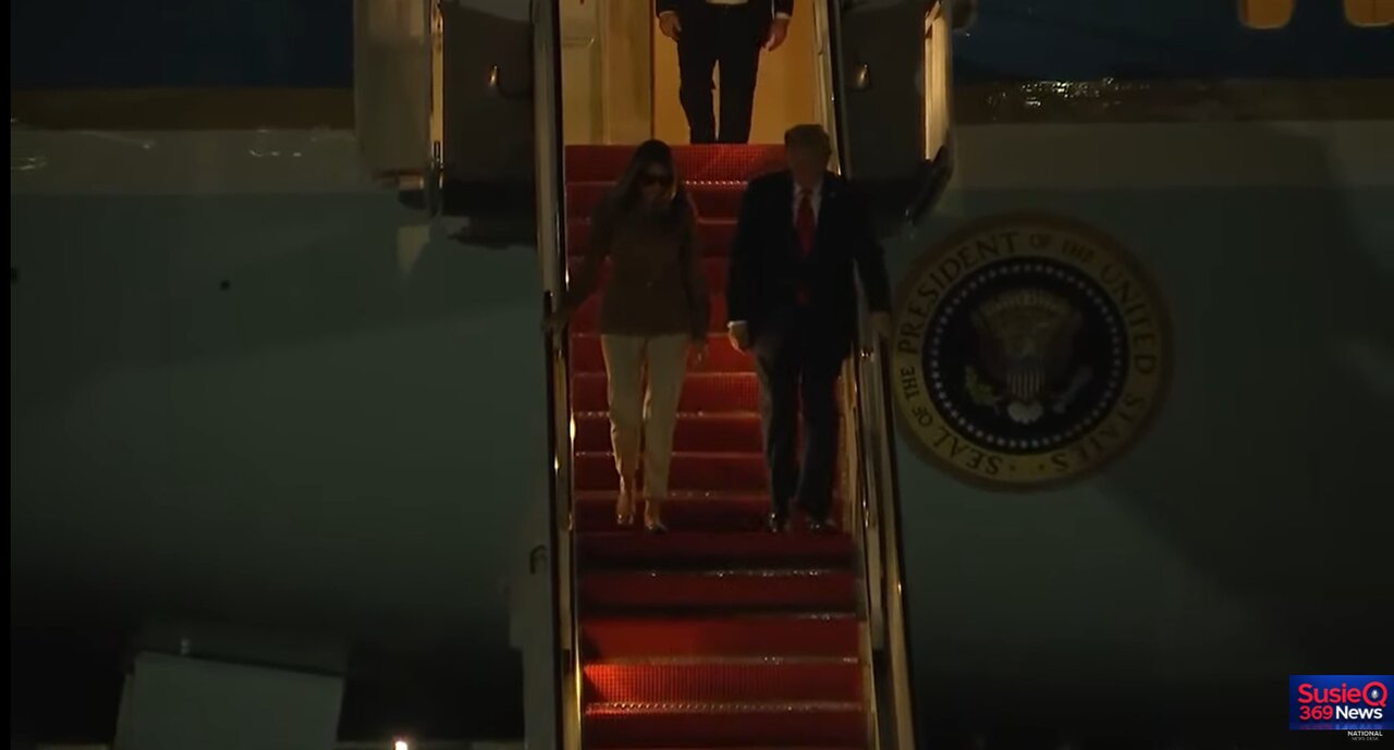 Trump arrives back in the US after making historic tech deal