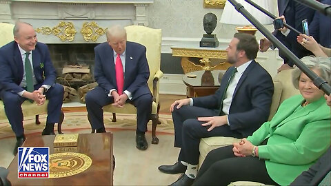 Clover Covered: Trump Loses Focus As JD Vance's Silly Shamrock Socks Steal The Spotlight