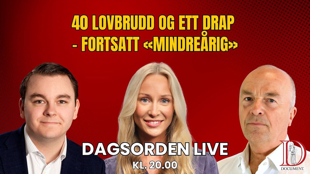 40 lovbrudd og ett drap – fortsatt «mindreårig» | Dagsorden 7. juli