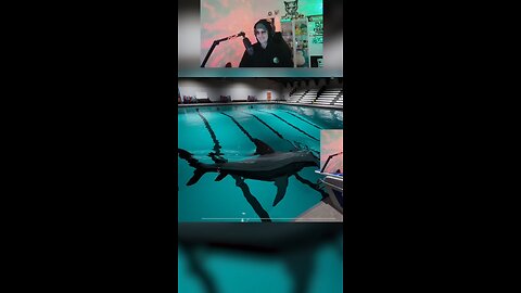 A SHARK IN THE POOL‼️🦈