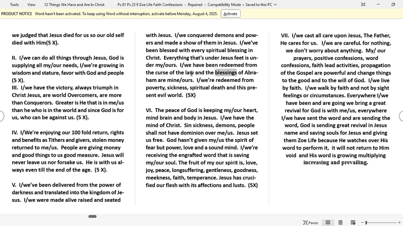 12 IN CHRIST CONFESSIONS 24 MIN.
