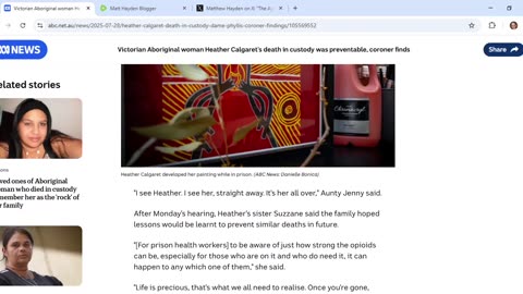 Was ABC story about Aboriginal woman's death in custody comms about Hillary Clinton?