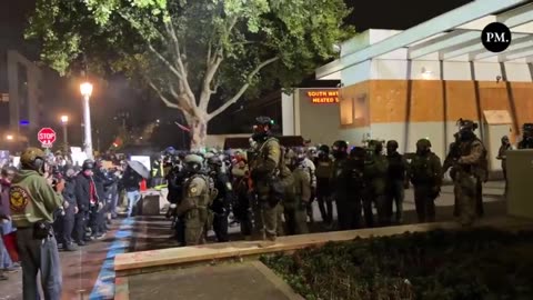 The Portland war zone last night.
