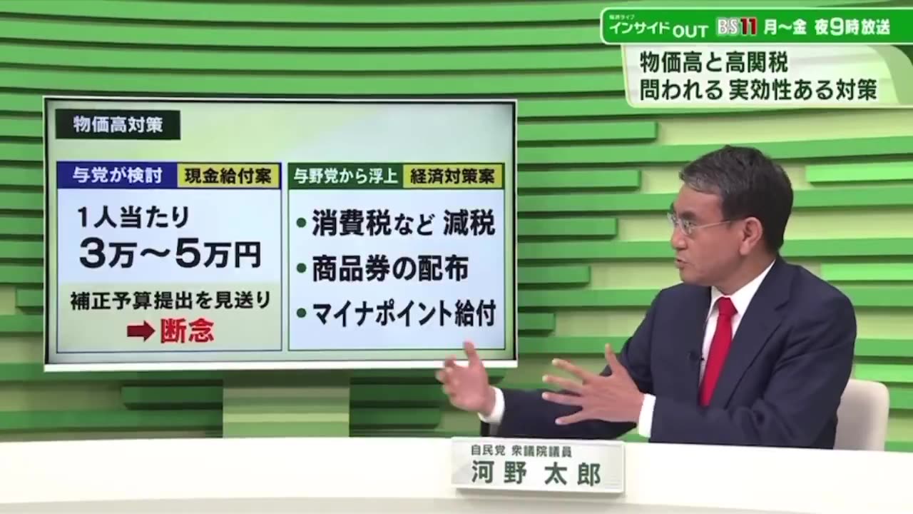 2025年4月24日 河野太郎氏「消費税減税は悪い手だと思う」「マイナンバーを使って国民の資産を把握させてもらいたい」