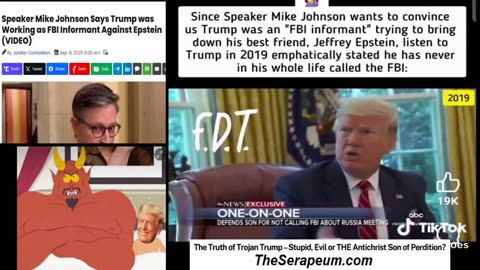 Trojan Trump Flipflops on Epstein - FBI Superspy Lie