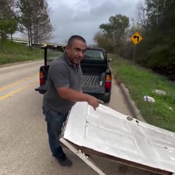 Man forces man dumping on his property to clean it up, Instant Karma