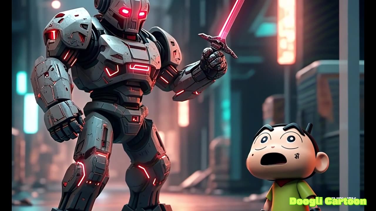 Shinchan fight with Robot