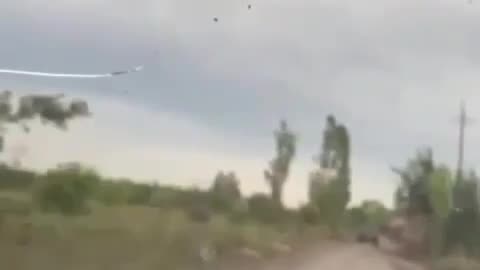 Ukrainian Vehicle Rocked by Russian Drone