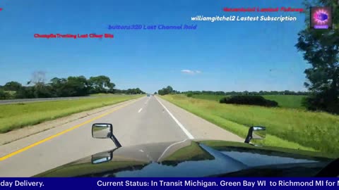 #972. Come along for the ride. Green Bay WI to Michigan for Delivery