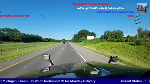 #972. Come along for the ride. Green Bay WI to Michigan for Delivery