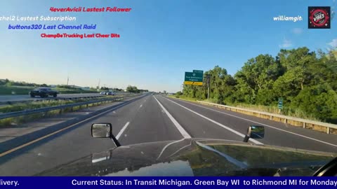 #972. Come along for the ride. Green Bay WI to Michigan for Delivery