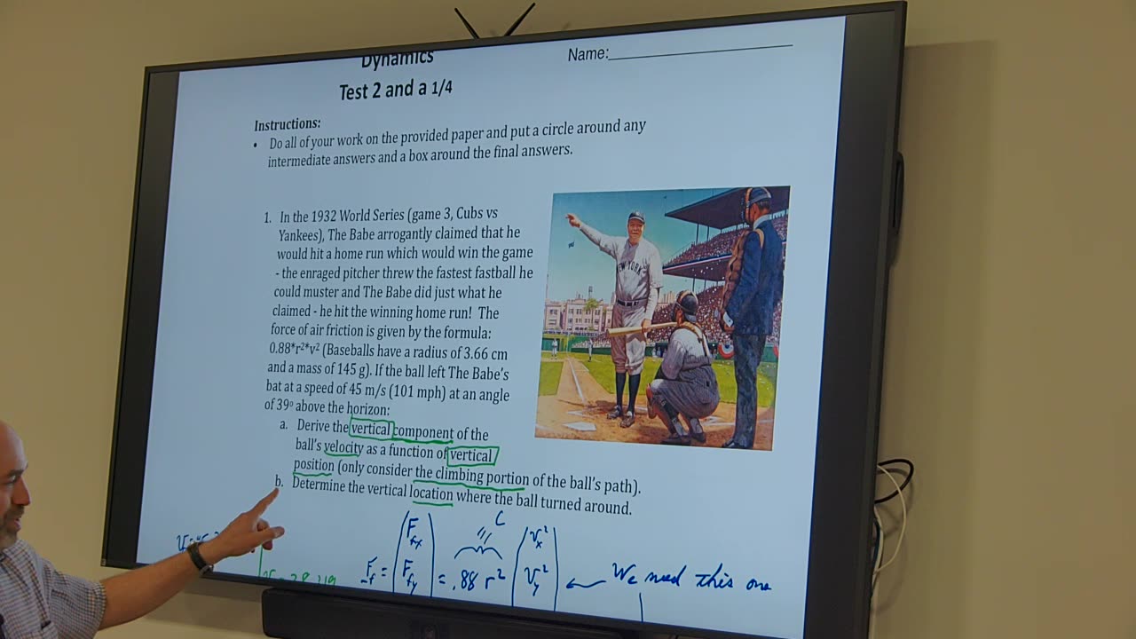 Dynamics: Test 2 & 1/4 Go-over