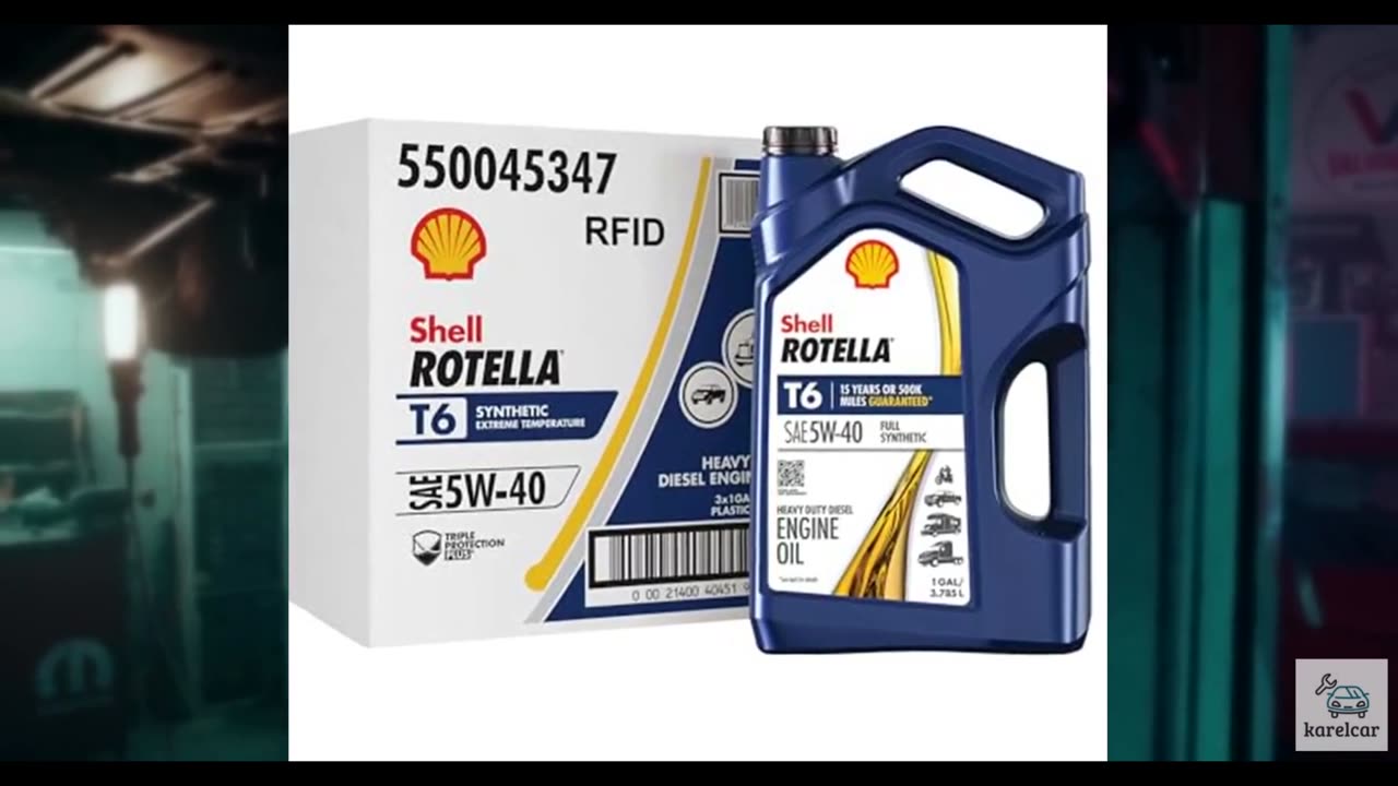 Shell Rotella T6 Full Synthetic 5W-40 Motor Oil, 1 Gallon (3 Pack)