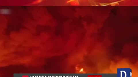 Karachi big fire in tyre industry