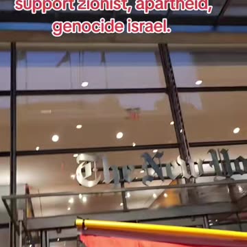 A year ago in front of The New York Times.