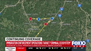 Dozens of illegals nabbed in wide-ranging immigration sweep across Alabama