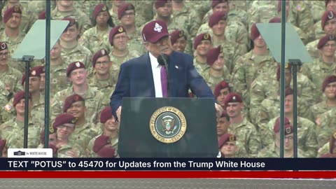 KAROLINE LEAVITT | President Trump Addresses the Audience at Fort Bragg