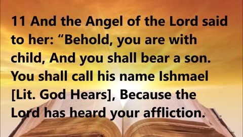 The promise of the Angel of the Lord to Hagar.