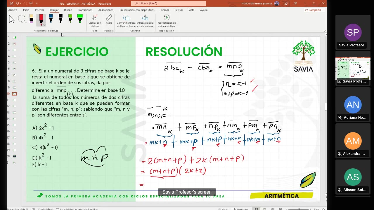 SAVIA SEMIANUAL 2024 | Semana 14 | Aritmética