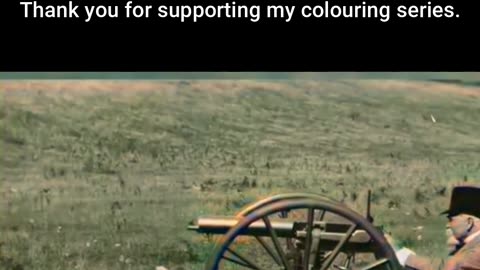 Sir Hiram Maxim Tests the Machine Gun 1897 #ColourisedHistory