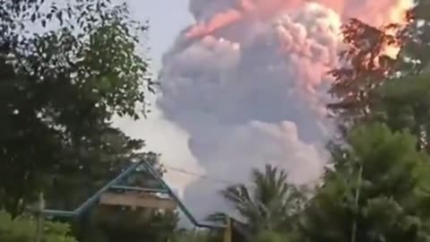 Lewotobi Laki-laki volcano erupts on Flores island, Indonesia.