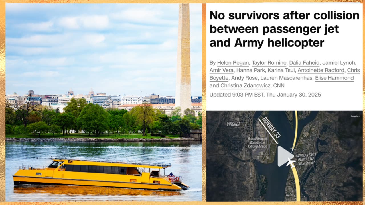 POTOMAC RIVER COLLISION HAWK COLLIDED WITH THE EAGLE SUN GOD RITUAL