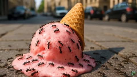 Kitten’s Horror Day! Dirty Ice Cream Turns the Kitten Into a Strange Creature