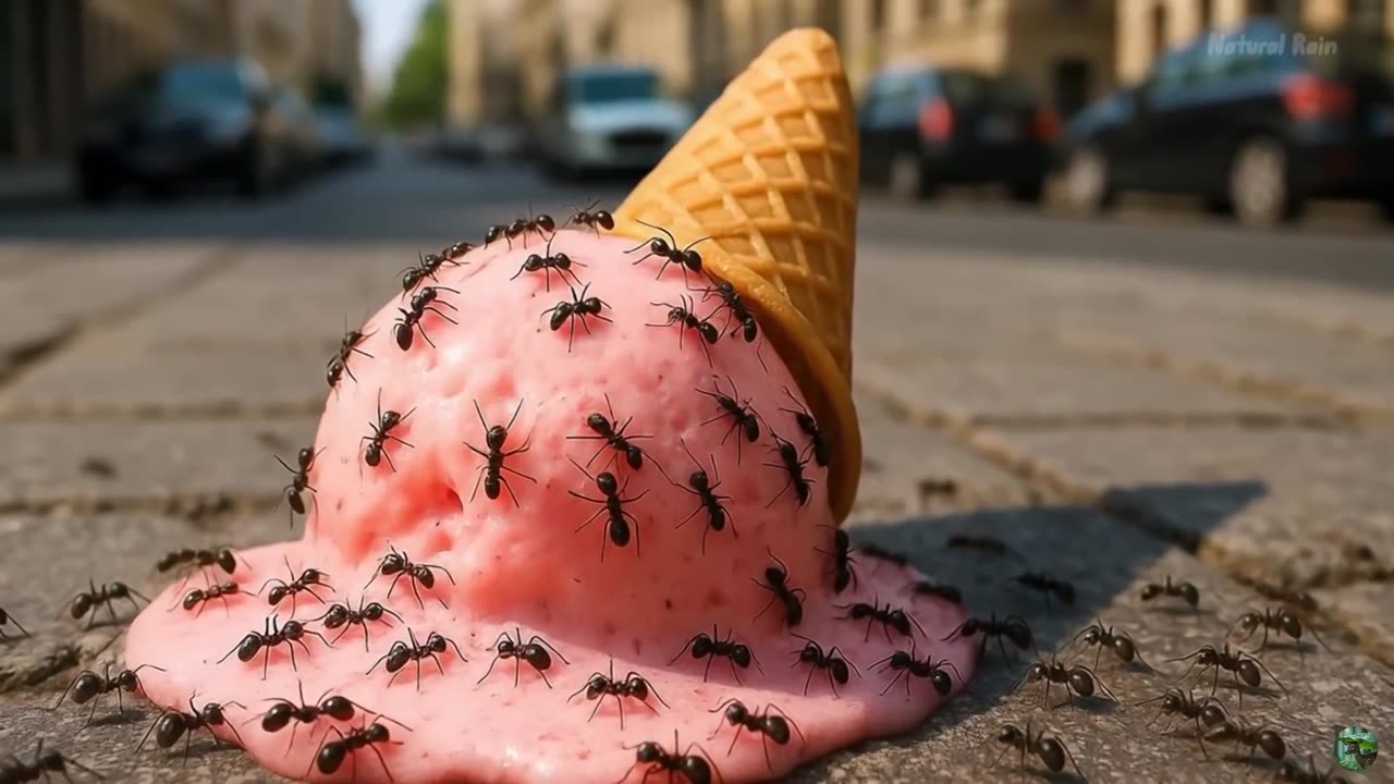 Kitten’s Horror Day! Dirty Ice Cream Turns the Kitten Into a Strange Creature