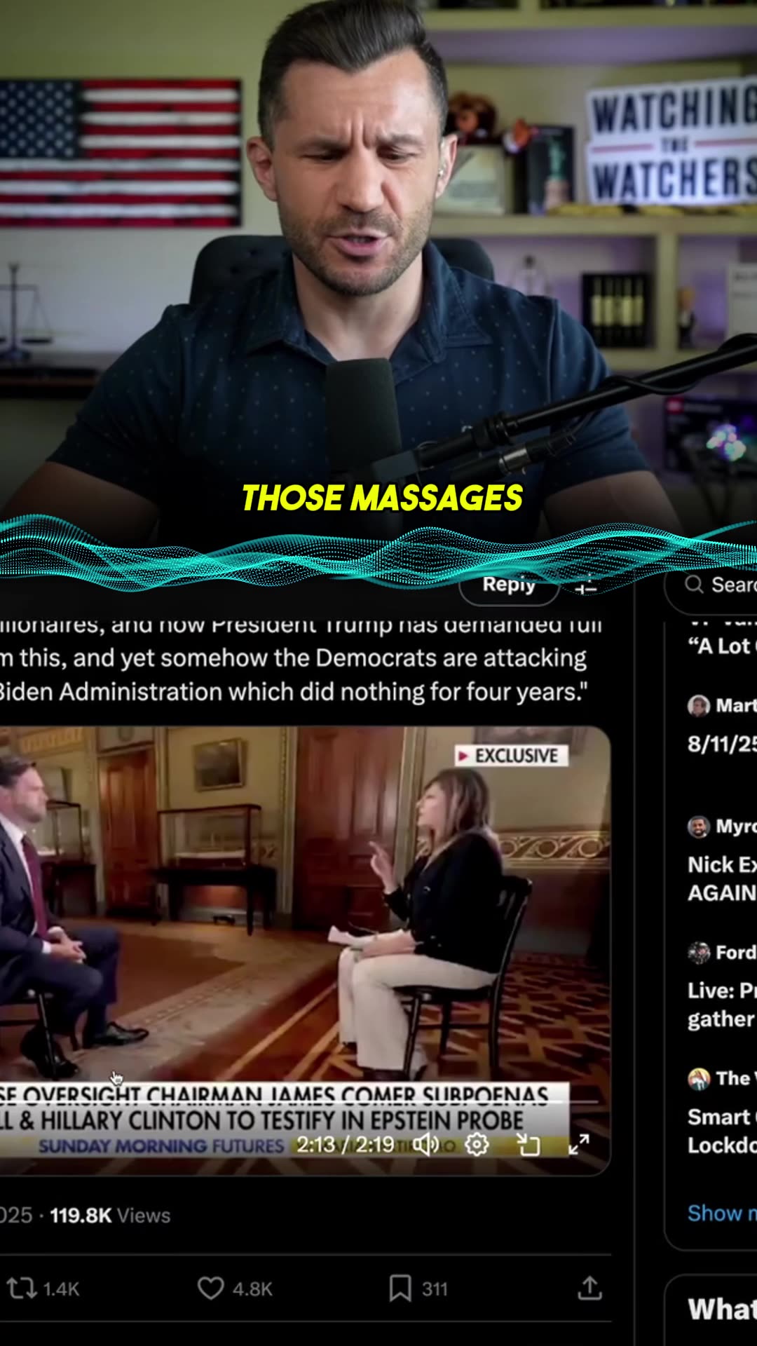 JD Vance BACKS Comer’s Clinton Epstein Subpoenas